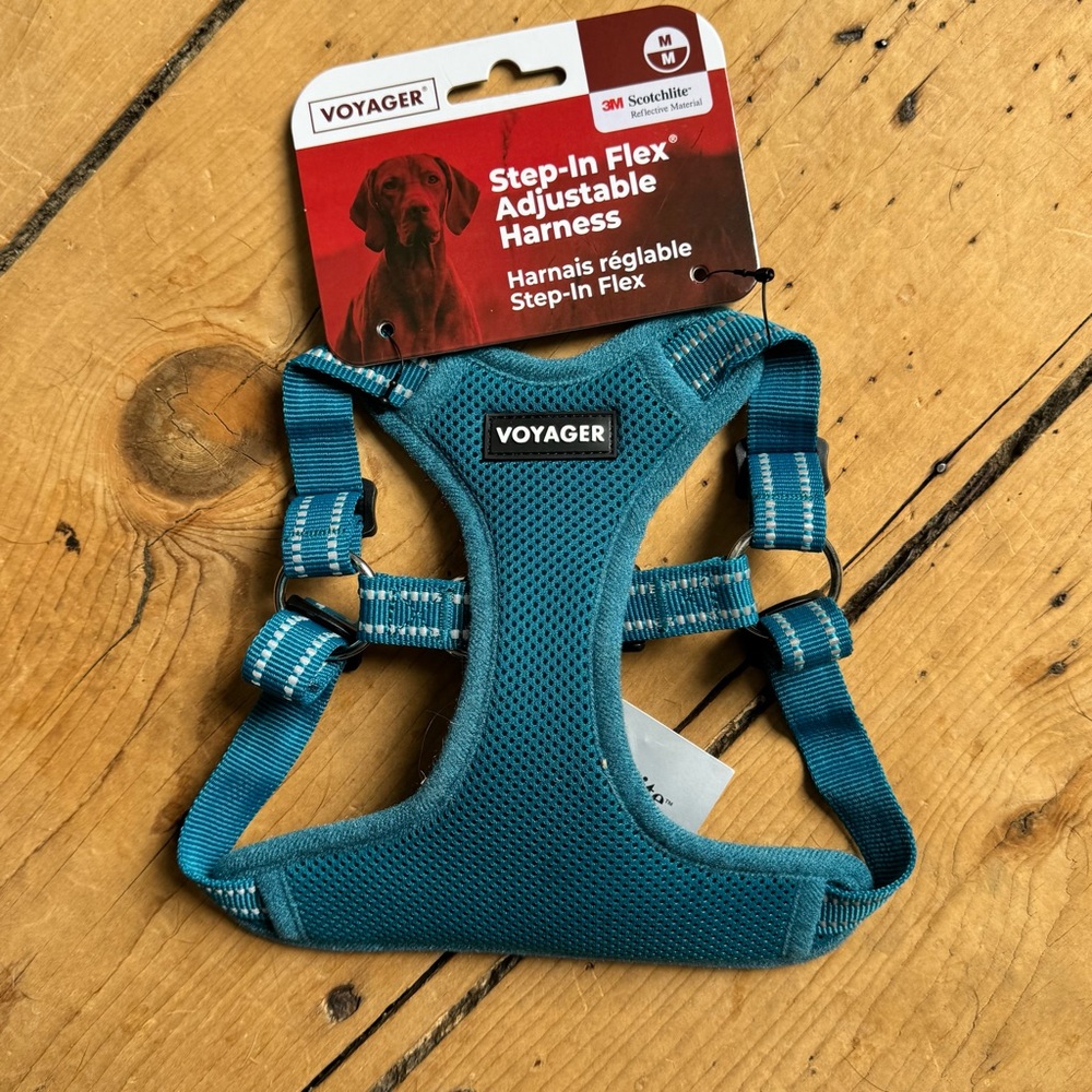 Voyager Teal Step-In Flex Dog Harness